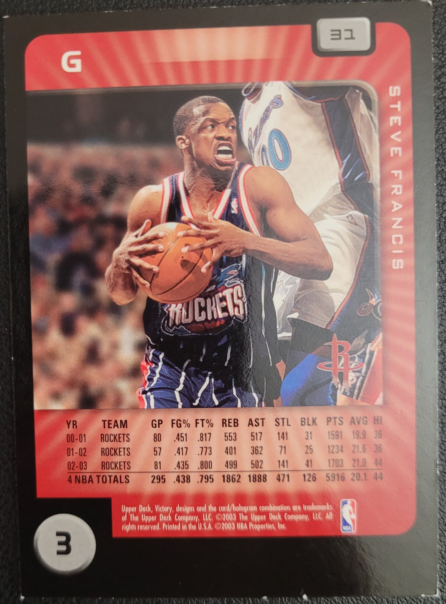 2003-04 Upper Deck Victory #31 Steve Francis