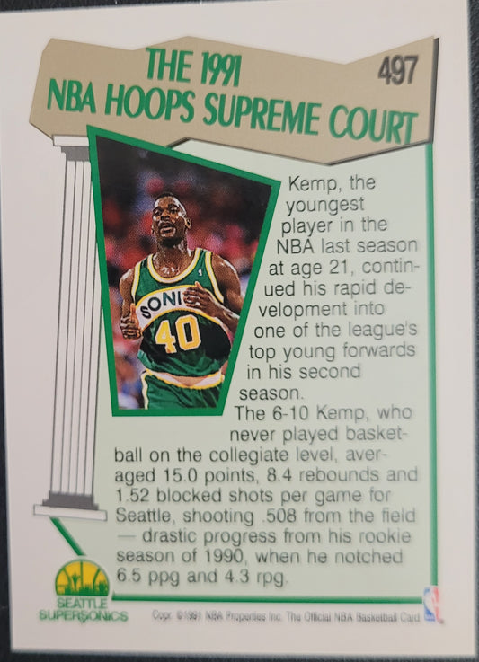 1991-92 Hoops #497 Shawn Kemp