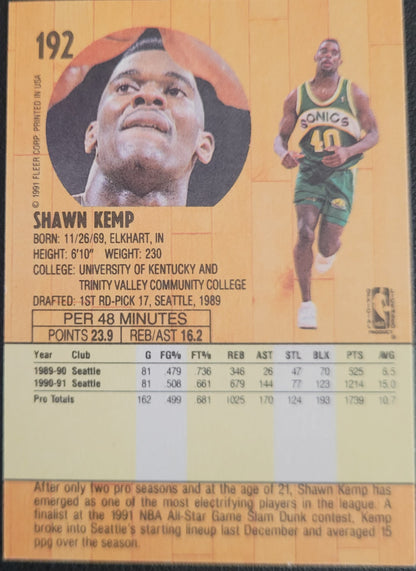 1991-92 Fleer #192 Shawn Kemp
