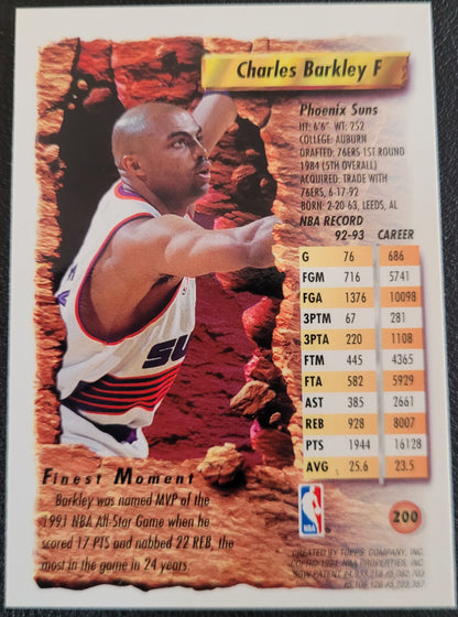 1993-94 Finest #200 Charles Barkley Refractors