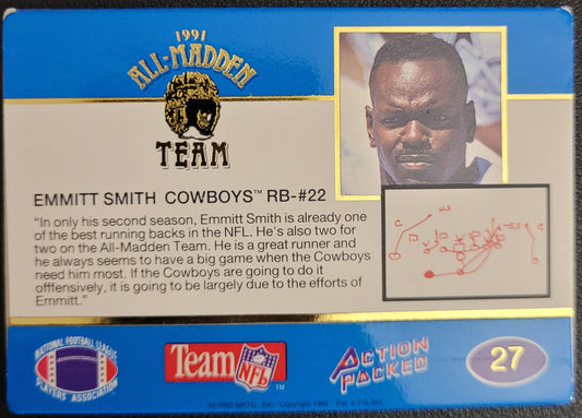 1992 Action Packed  #27 The All-Madden Team - Emmitt Smith