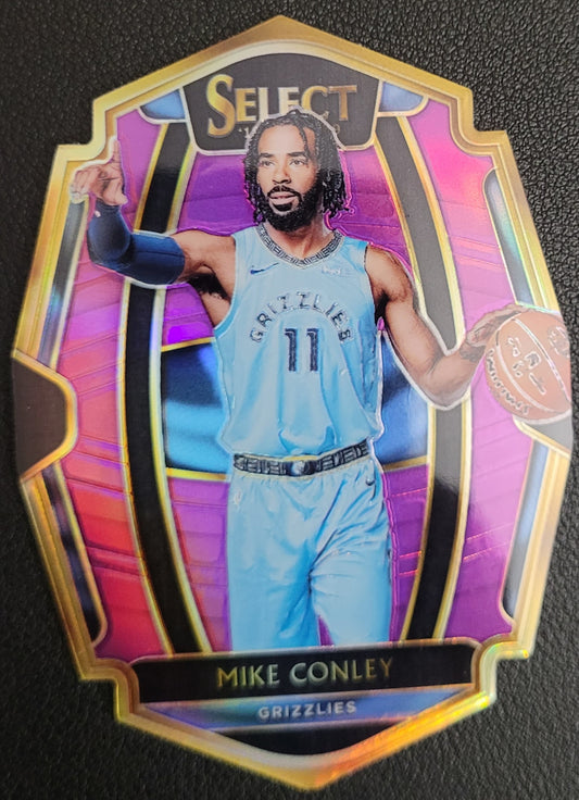 2018-19 Panini Select #147 Mike Conley Purple Prizms Die Cut #50/99