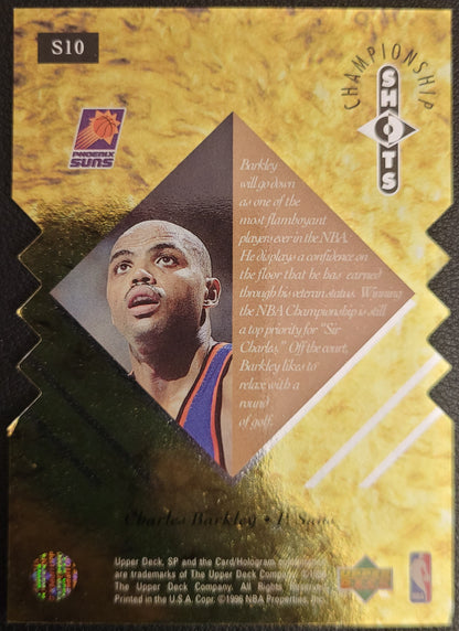 1995-96 SP Championship #S10 Charles Barkley Championship Shots Gold Die Cut