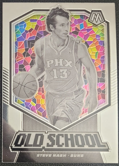 2019-20 Panini Mosaic #1 Steve Nash Old School Mosaic