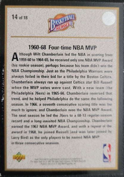 1992-93 Upper Deck #14 Wilt Chamberlain Basketball Heroes: Wilt Chamberlain