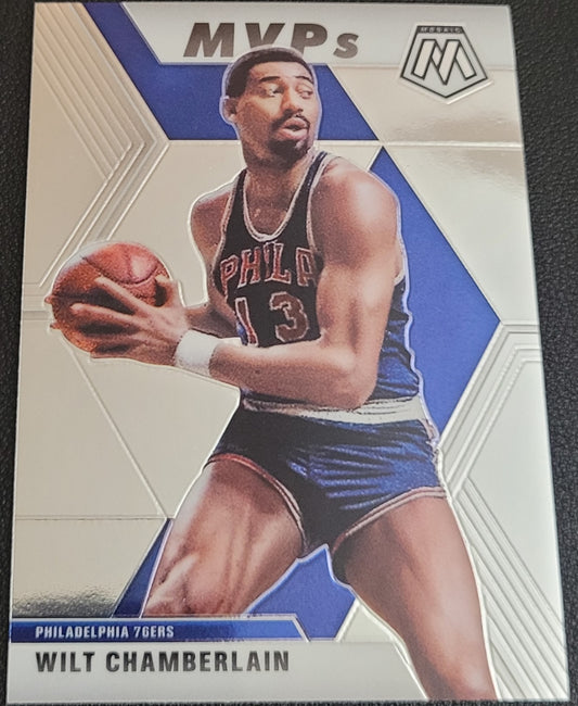2019-20 Panini Mosaic #300 Wilt Chamberlain Silver Prizm