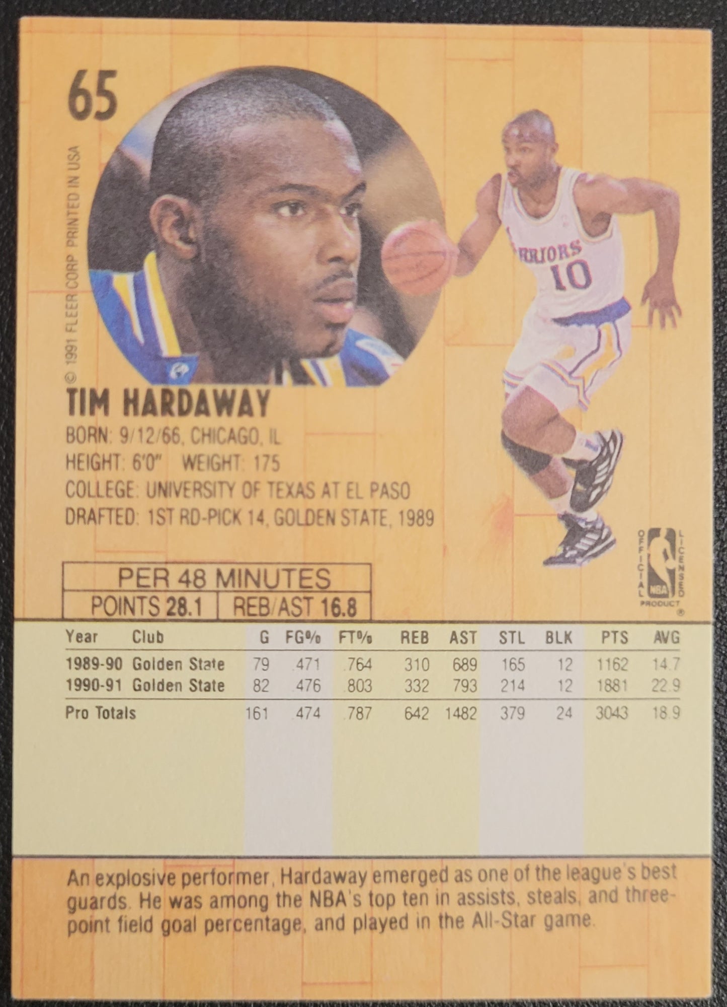 1991-92 Fleer #65 Tim Hardaway