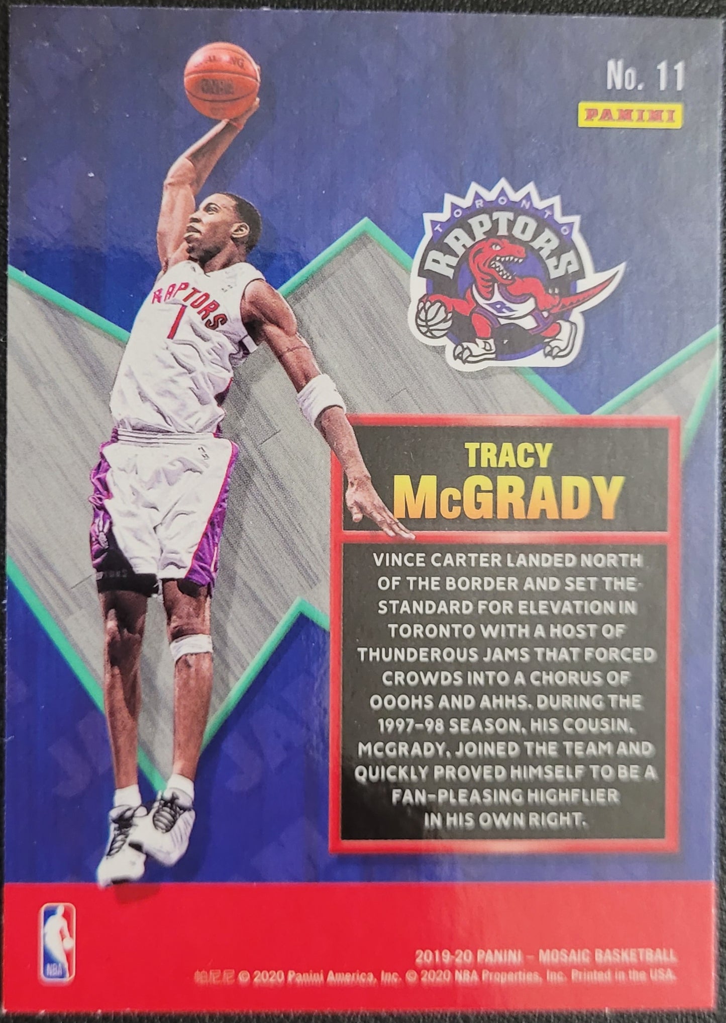 2019-20 Panini Mosaic #11 Tracy McGrady Jam Masters