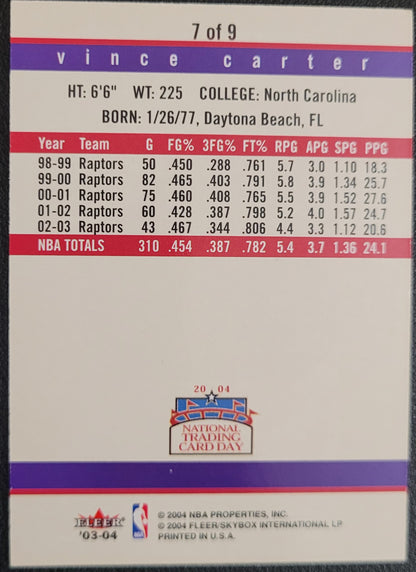 2004 National Trading Card Day #7 Vince Carter