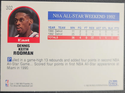 1992-93 Hoops #302 Dennis Rodman