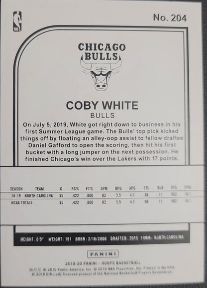 2019-20 Hoops #204 Coby White