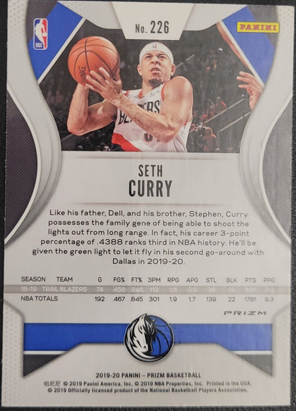 2019-20 Panini Prizm #226 Seth Curry Prizms Green