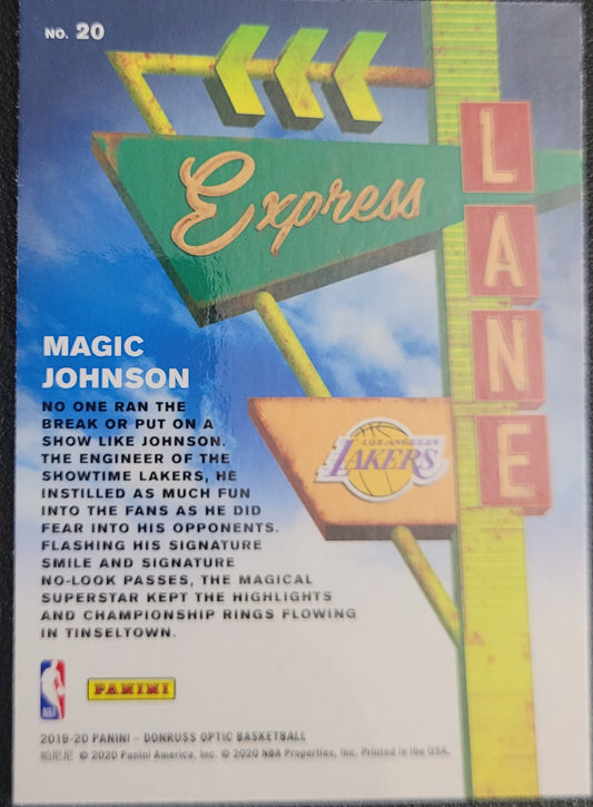 2019-20 Donruss Optic #20 Magic Johnson Express Lane Purple