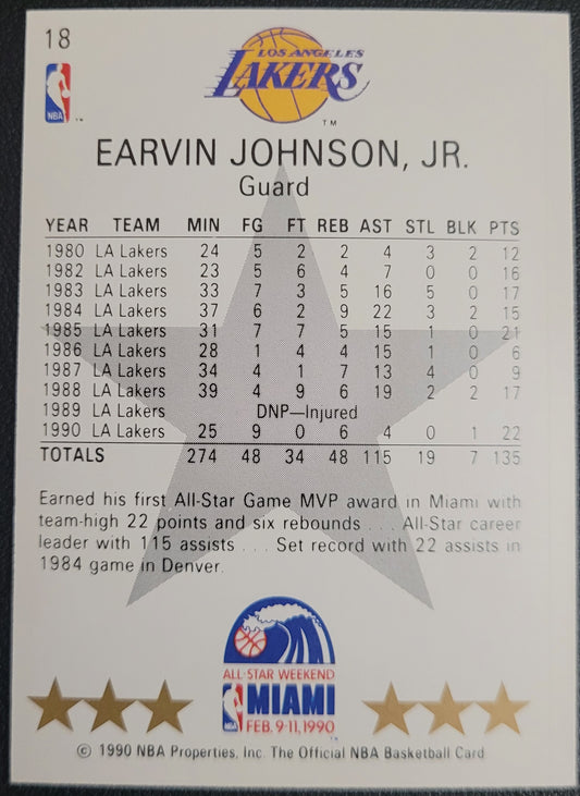 1990-91 Hoops #18 Earvin Johnson
