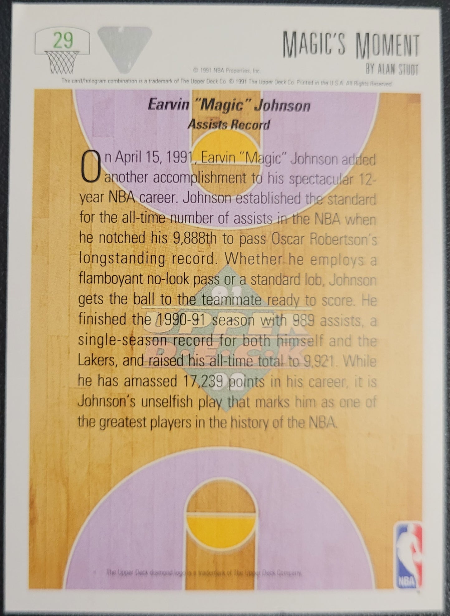 1991-92 Upper Deck #29 Magic's Moment