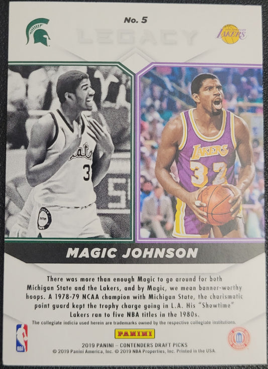 2019 Panini Contenders Draft Picks #5 Magic Johnson Legacy