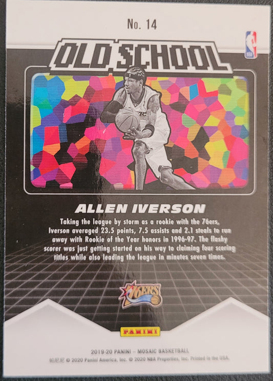2019-20 Panini Mosaic #14 Allen Iverson Old School