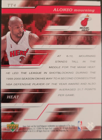 2000-01 Upper Deck #TT4 Alonzo Mourning True Talents
