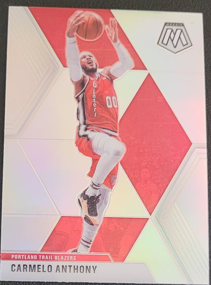 2019-20 Panini Mosaic #25 Carmelo Anthony Silver Prizm