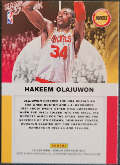 2019-20 Donruss Optic #9 Hakeem Olajuwon Winner Stays Holo