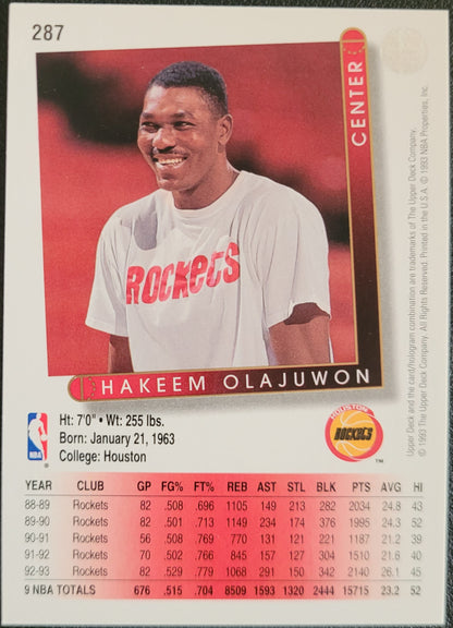 1993-94 Upper Deck #287 Hakeem Olajuwon