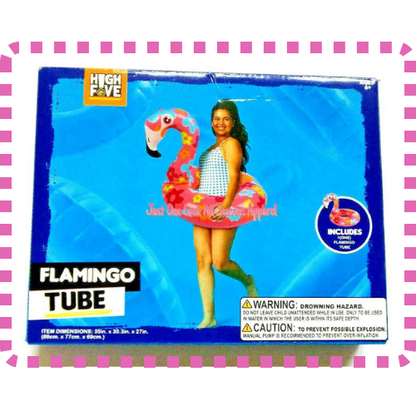 FLAMINGO Tube Float - Vibrant Inflatable Pool Float for Summer Fun 35"x30.3"