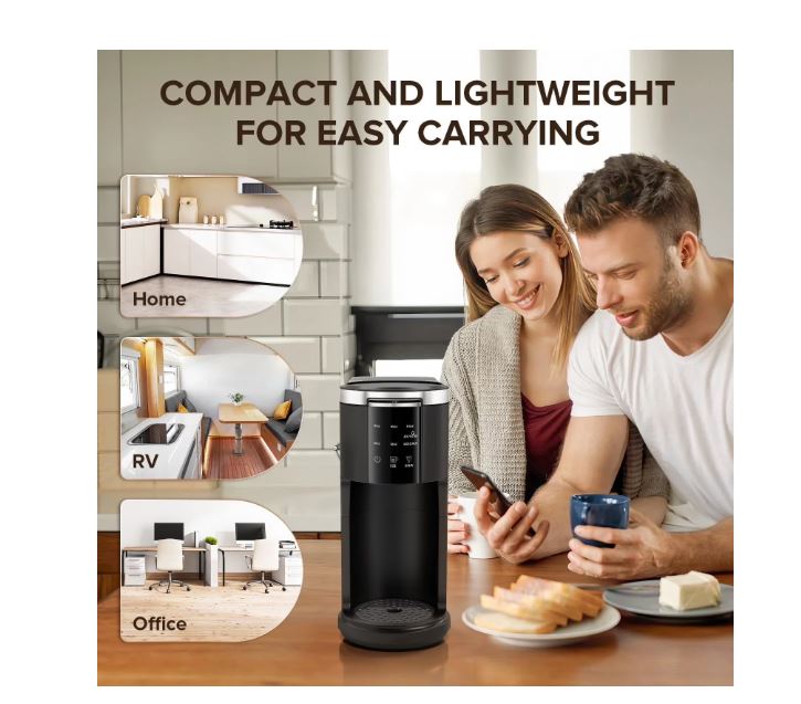 Single Serve Coffee Maker 2 in 1 for K-Cup & Ground Coffee, 1200W - NEW