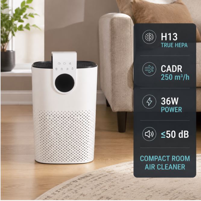 PUREVOLVE True HEPA H13 Air Purifier Compact Quiet Room Cleaner White 36W - NEW!