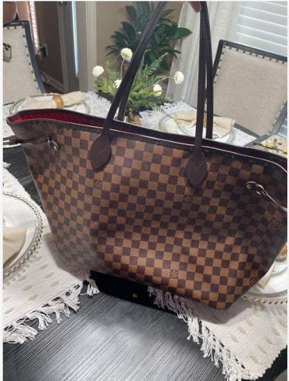Louis Vuitton Neverfull MM Damier Ebene Tote Bag Brown-  Excellent Condition!