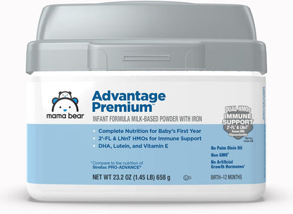 Mama Bear Advantage Premium Baby Formula Powder, 23.2 Oz, Sealed,  Exp. 6/29/26