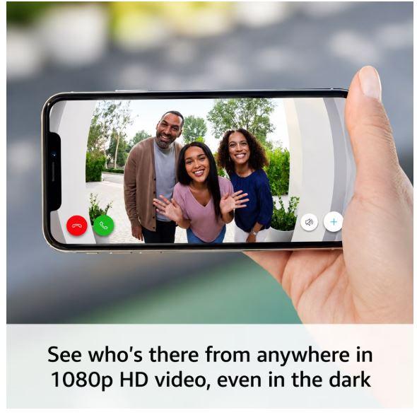 Wired Video Doorbell Pro HD Smart Bell - Satin Nickel Finish for Home Security - NEW!