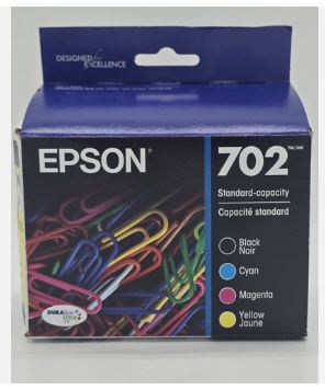 EPSON T702 DURABrite Ultra Genuine Ink Color Combo Pack – Standard Capacity - NEW!