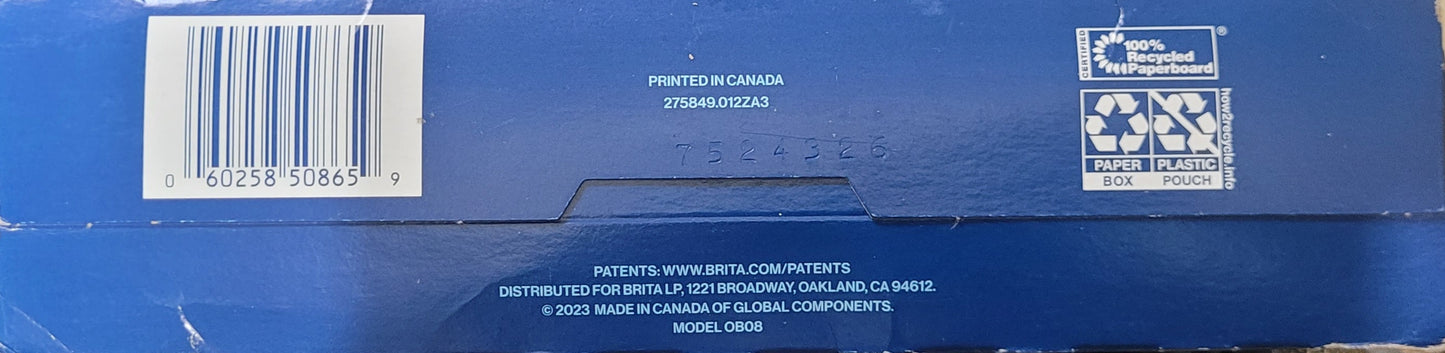 Brita Plus Replacement Water Filter 4 Pack, BPA-Free for Pitchers, OB08, New!