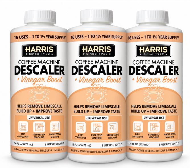 HARRIS Coffee Machine Descaler, 32 fl oz (2 Pack), Universal Cleaning Solution - NEW!