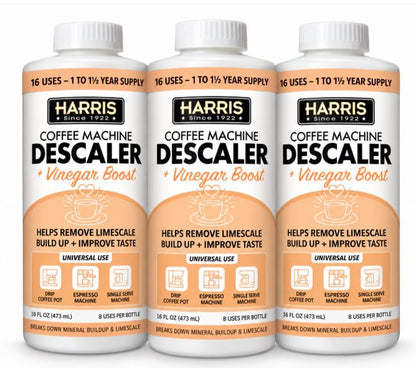 HARRIS Coffee Machine Descaler, 32 fl oz (2 Pack), Universal Cleaning Solution - NEW!