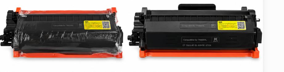 High Yield TN830XL Black Toner Cartridge 2-Pack for Brother Printers – 6000 Pages - NEW!