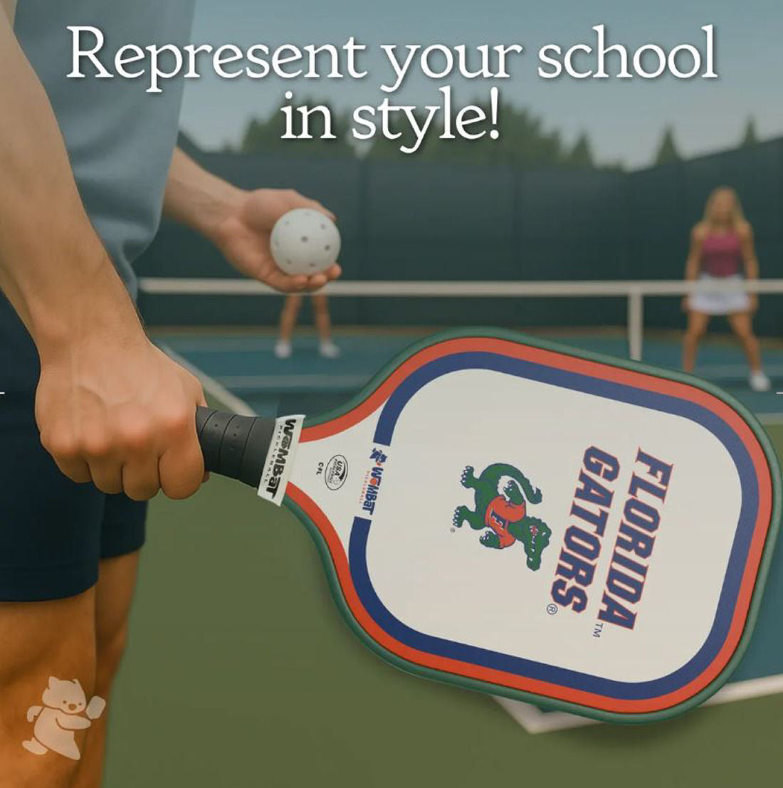 Wombat Pickleball Paddle / Racquet, Pick Your College Team, USAPA Approved, New!