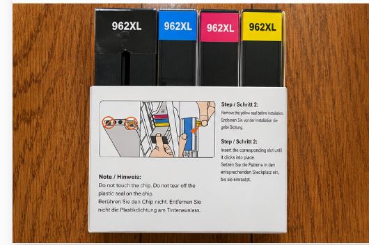 4-Pack HP 962XL Ink Cartridges for OfficeJet Pro 9010 9015 9020 Printers - NEW!