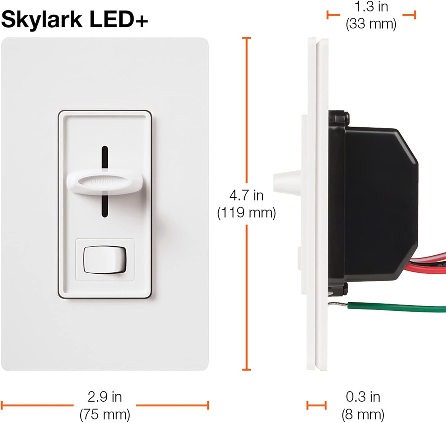 Lutron Skylark LED+ Dimmer Switch, SCL-153PR-WH, 150W Single-Pole, White, New!