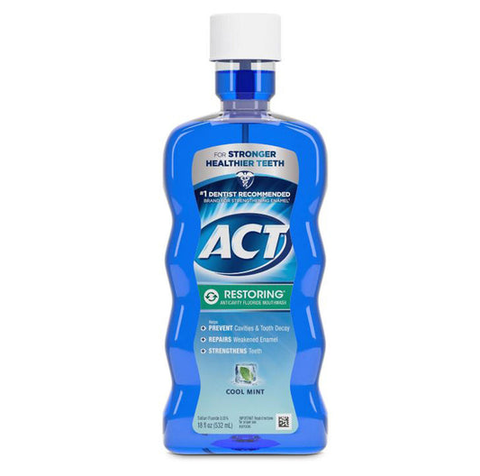 Act Restoring Fluoride Mouthwash Cool Mint (18 oz) Exp. 12/27