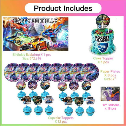Rocket League Birthday Decoration Kit