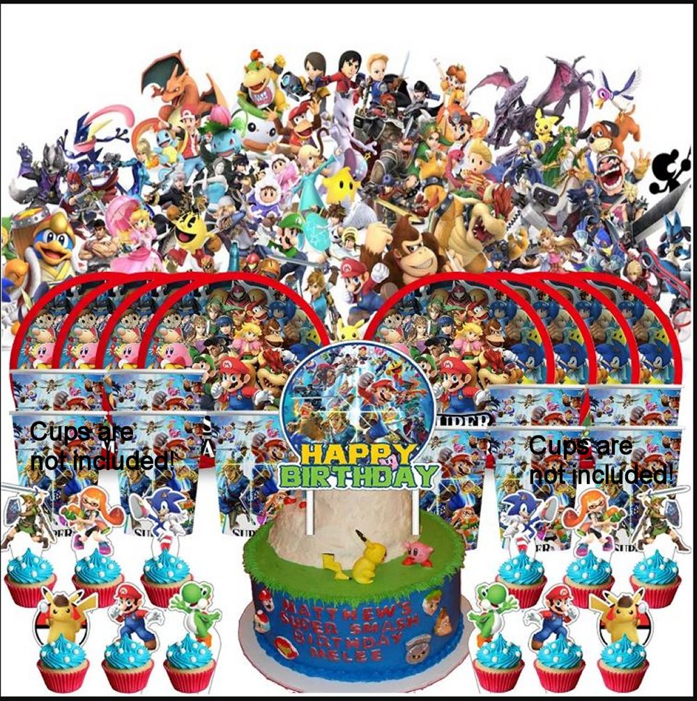 Super Smash Bros., Birthday Decoration Kit, 22 pieces
