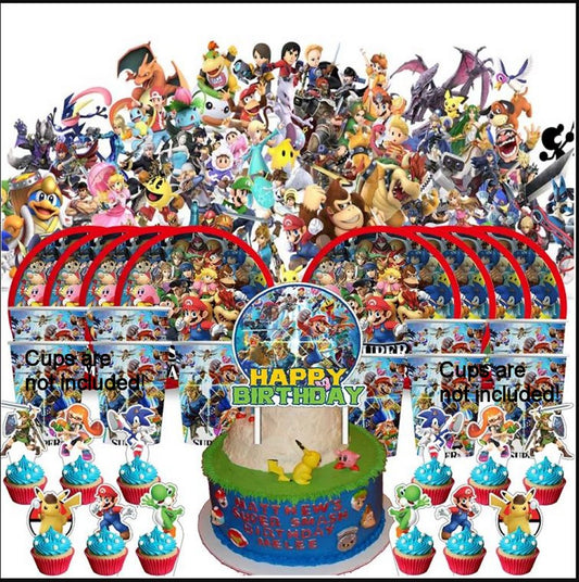 Super Smash Bros., Birthday Decoration Kit, 22 pieces