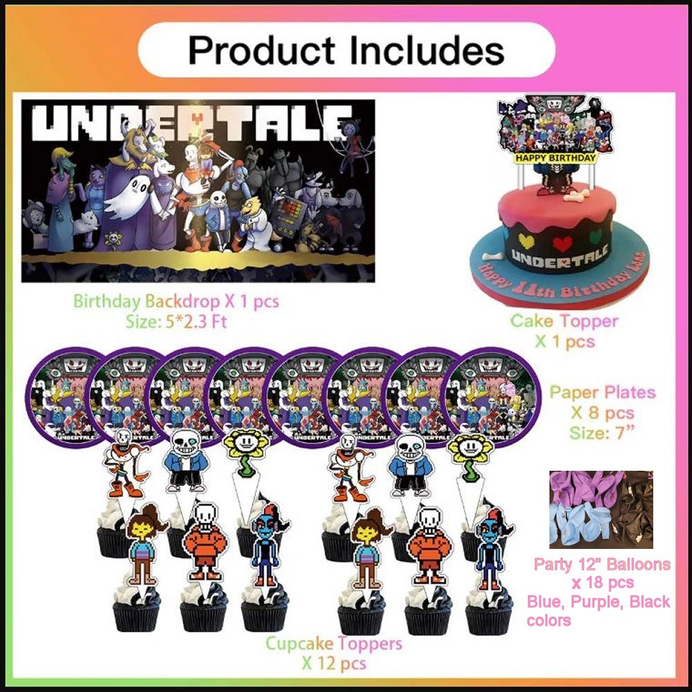 Undertale Complete Birthday Decoration Kit