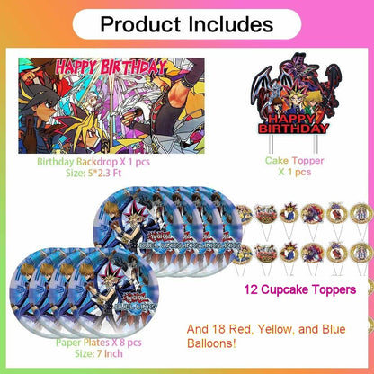Yugio, 40 pieces, Birthday Party Decoration Kit