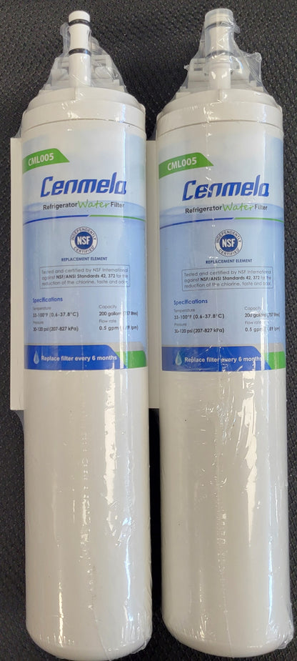 Cenmela CML005 Water Filter, Replaces Pure Source Ultra, ULTRAWF, (2 Pack, Sealed)