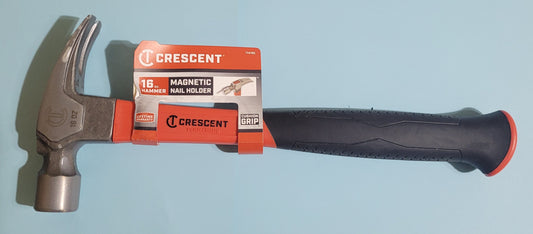 Crescent Rip Claw Hammer Fiberglass Handle 16 oz, Magnet Nail Holder