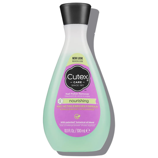 Cutex Nourishing Nail Polish Remover, Fast Acting Enriched Formula, 10.1 oz