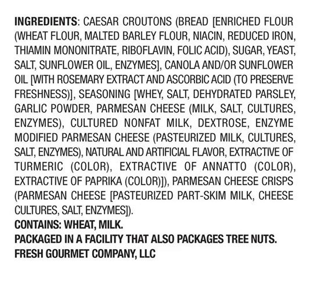 Fresh Gourmet Caesar Crunch Meal Topper, Cheese Crisps, 16 Oz, Exp.  2/26