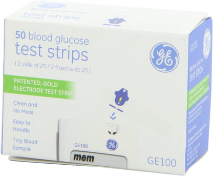 Genuine GE100 Glucose Test Strips, Gold Electrode, (2 Pack, 100 ct.), Exp. 5/26